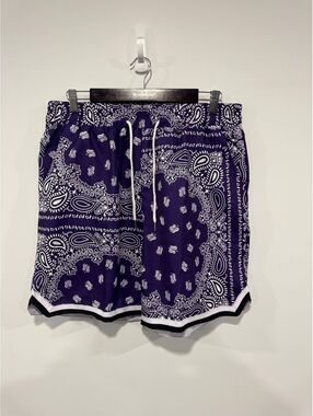 Romwe Bandana Purple Shorts Men’s XXL
